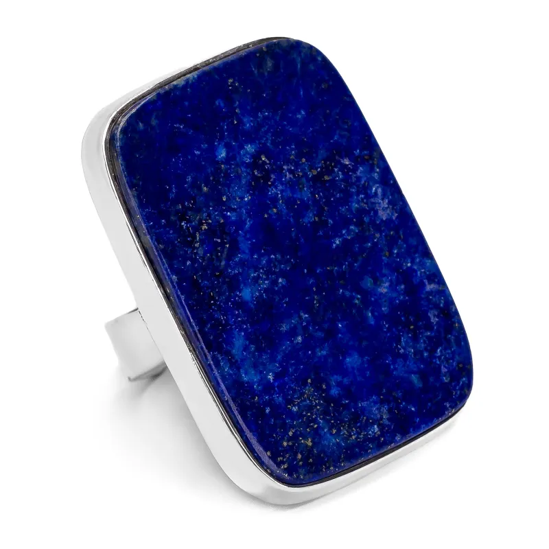 Splendid Lapis Lazuli Statement Ring - Natural Designer Gemstone sold by Henryka