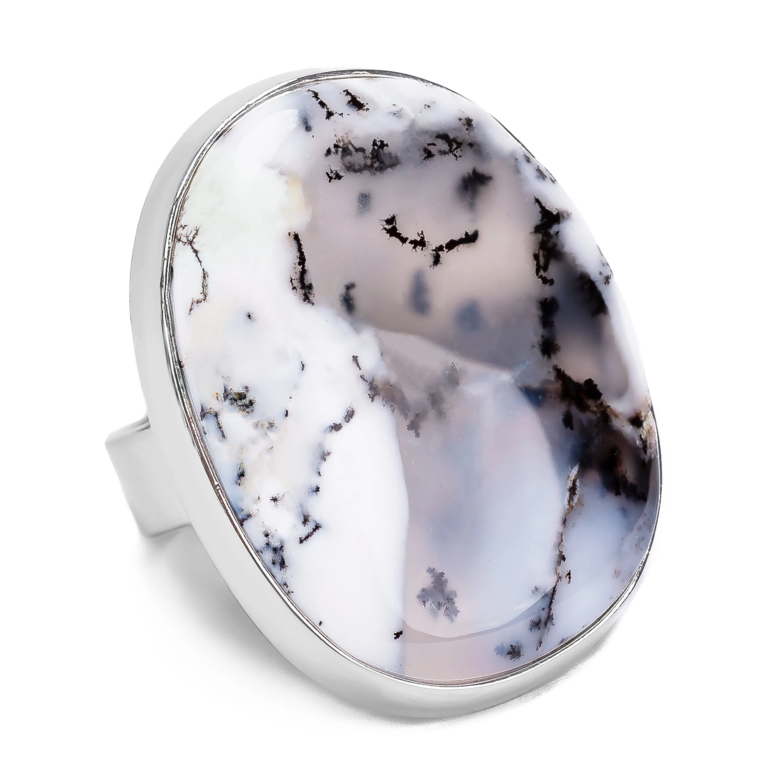 Dendritic Opal Statement Ring - Natural Designer Gemstone sold by Henryka