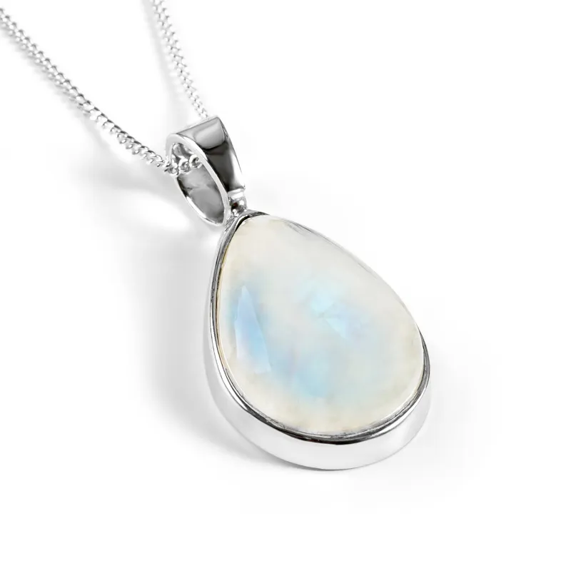 Fantastic Rainbow Moonstone Necklace - Natural Designer Gemstone sold by Henryka