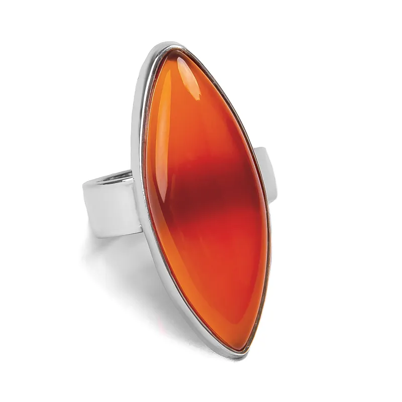Cute Carnelian Statement Ring - Natural Designer Gemstone sold by Henryka