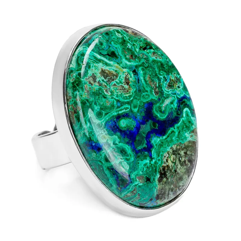 Marvellous Azurite-Malachite Ring - Natural Designer Gemstone sold by Henryka