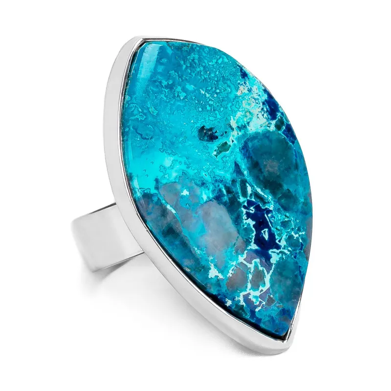 Top Quality Shattuckite Statement Ring - Natural Designer Gemstone sold by Henryka