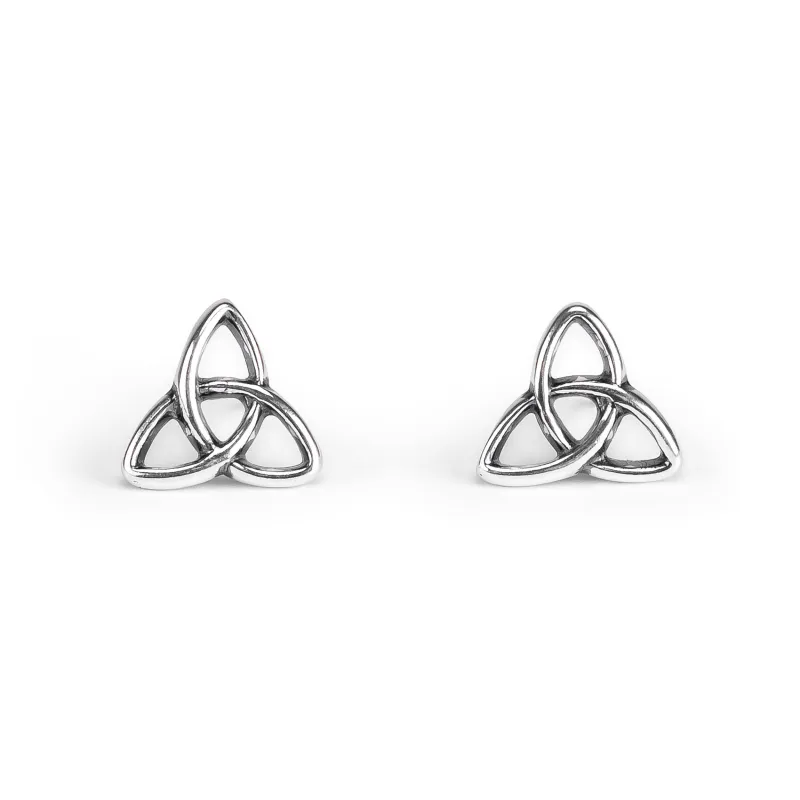 Celtic Knot Stud Earrings in Silver sold by Henryka
