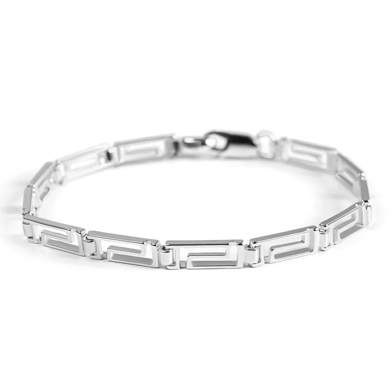 Versace Inspired Greek Bracelet in Silver sold by Henryka