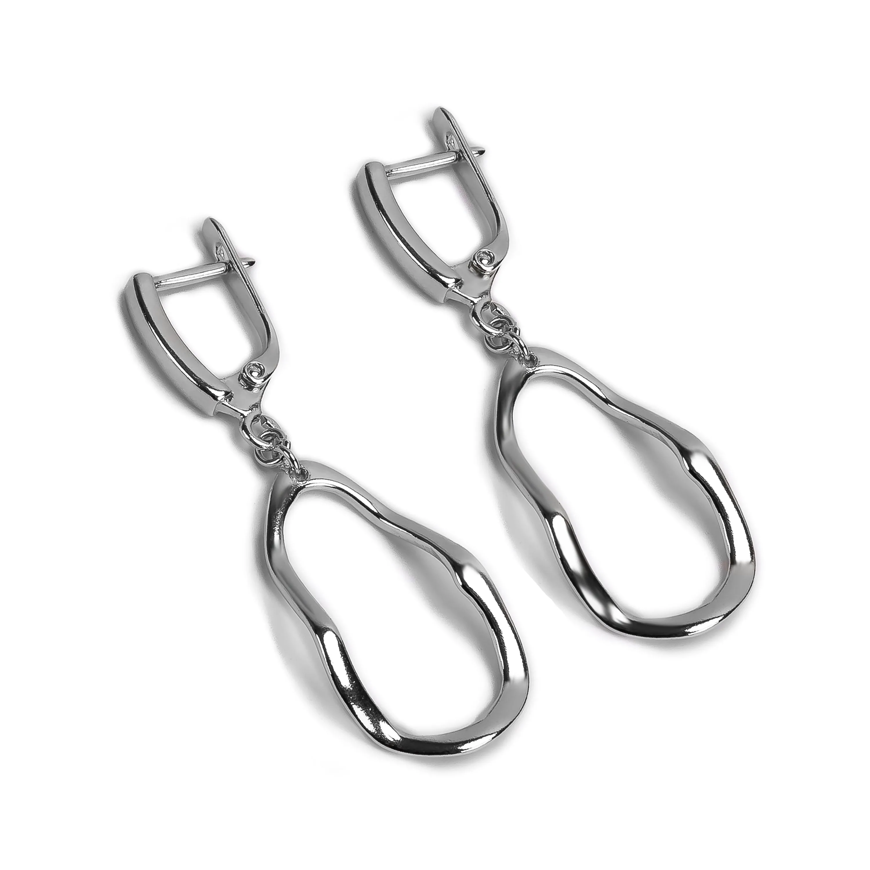 Ripple Drop Earrings in Silver with 24ct Gold sold by Henryka product image thumbnail 4