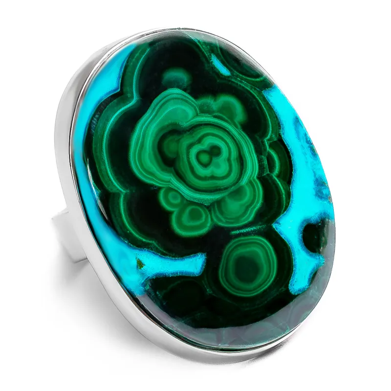 Magnificent Azurite-Malachite Ring - Natural Designer Gemstone sold by Henryka