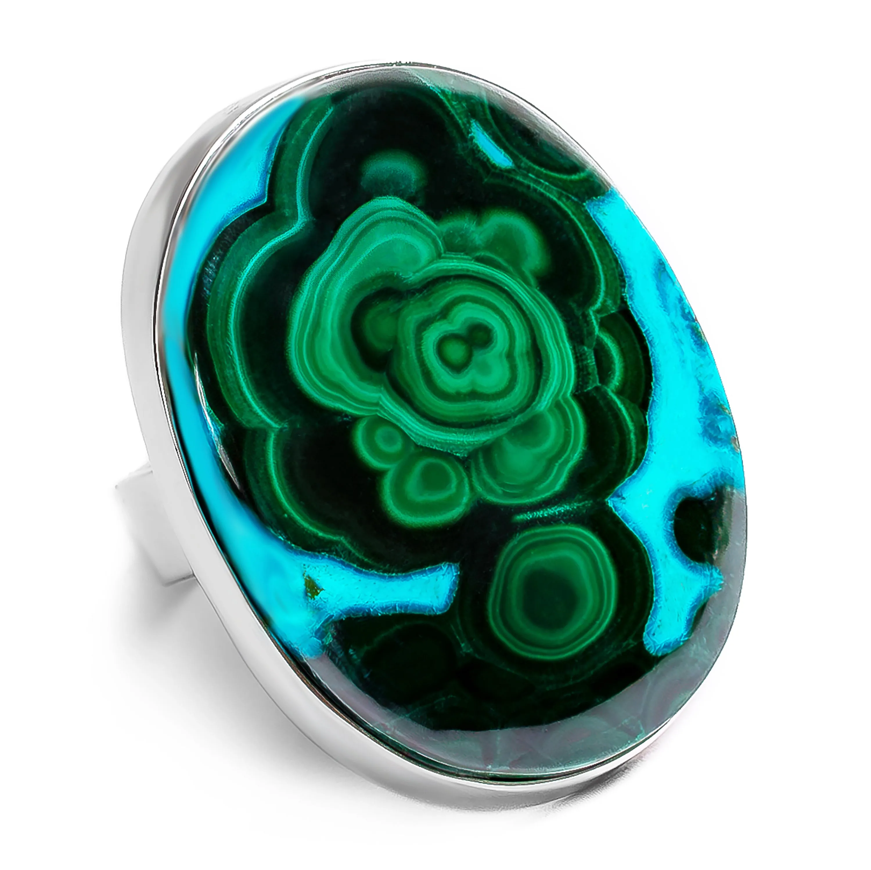 Magnificent Azurite-Malachite Ring - Natural Designer Gemstone sold by Henryka