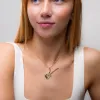 Large Electric Guitar Necklace in Silver with 24ct Gold sold by Henryka