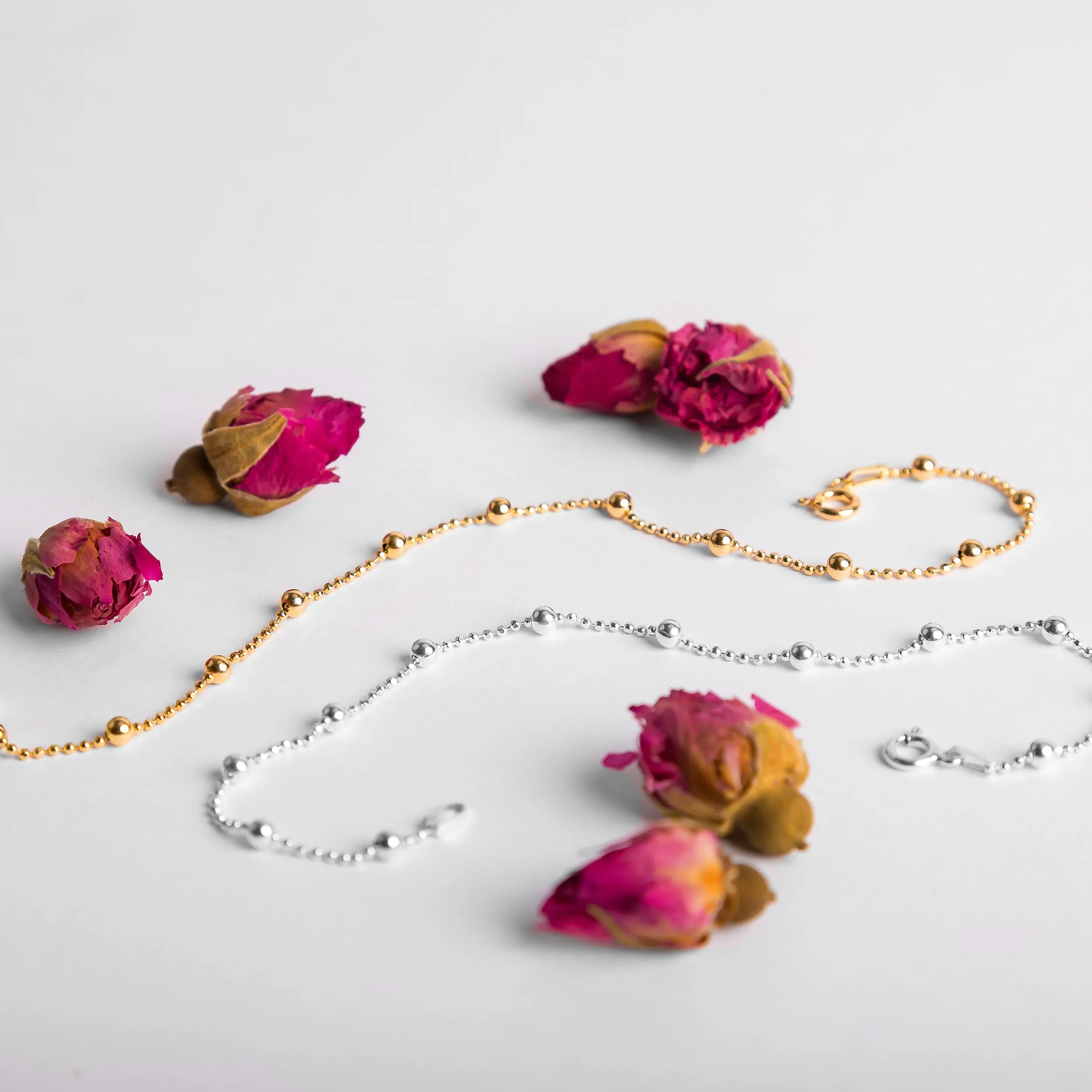 925 Sterling Silver Bead Chain Bracelet sold by Henryka product image thumbnail 5