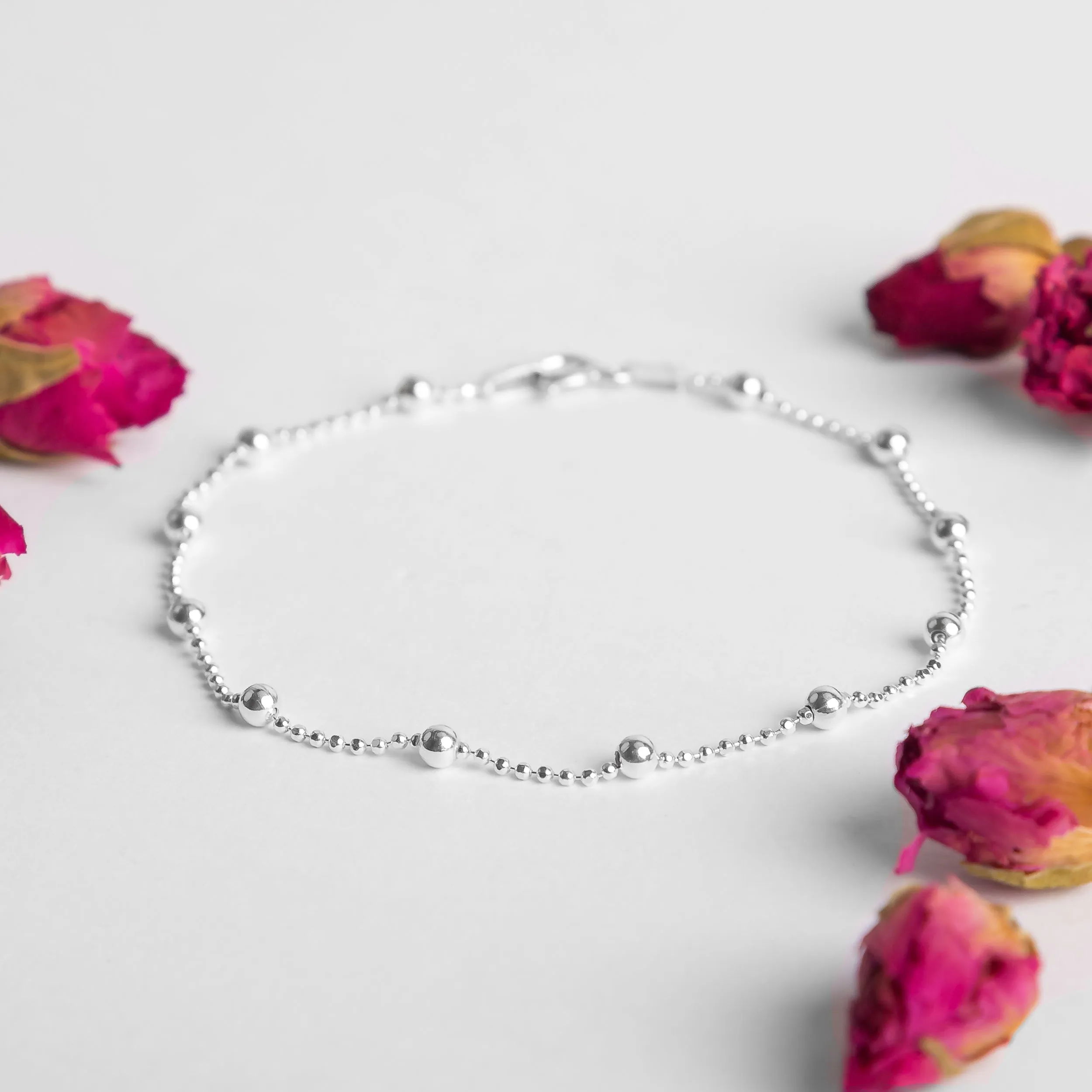 925 Sterling Silver Bead Chain Bracelet sold by Henryka product image thumbnail 4