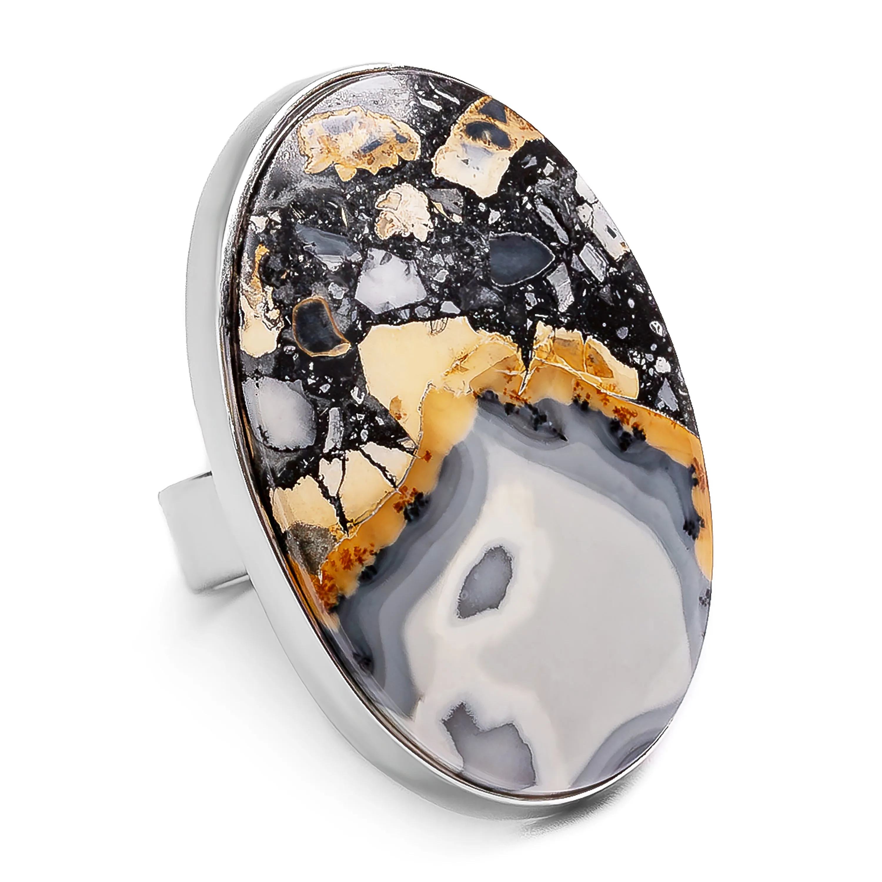Maligano Jasper Ring - Natural Designer Gemstone sold by Henryka
