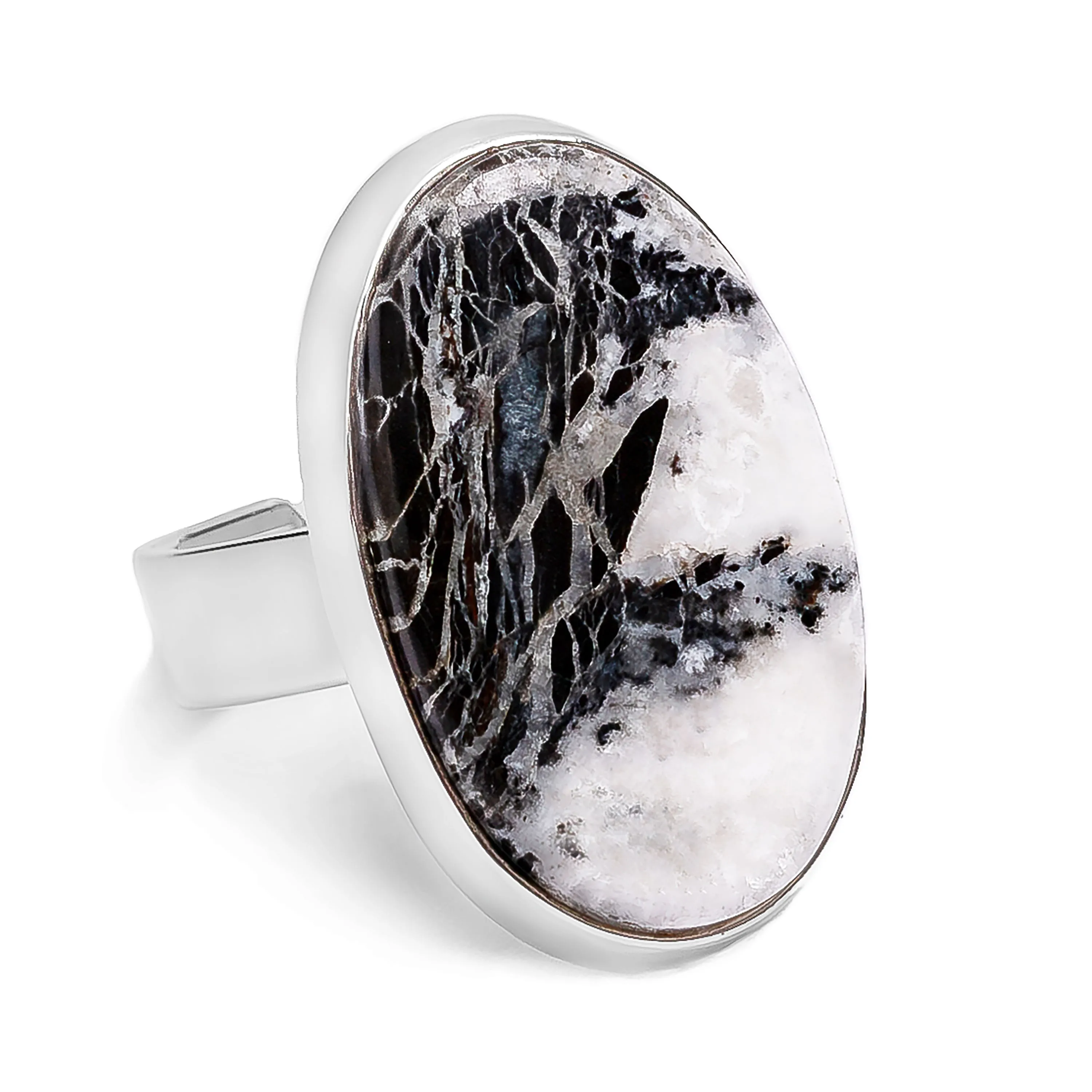 Orthoceras Fossil Gemstone Ring - Natural Designer Gemstone sold by Henryka