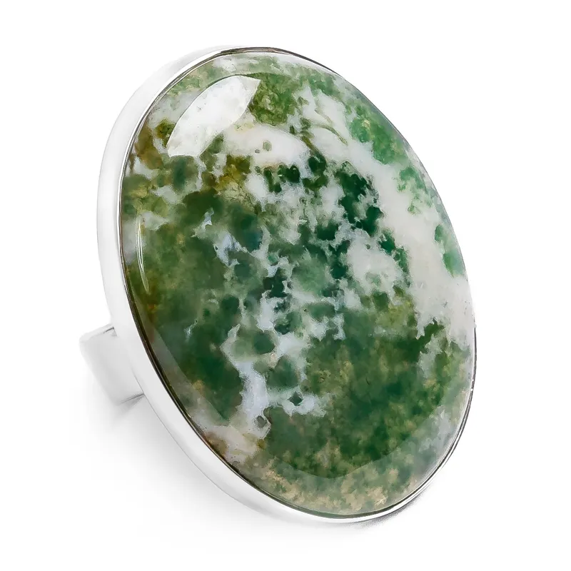 Charming Tree Agate Ring - Natural Designer Gemstone sold by Henryka