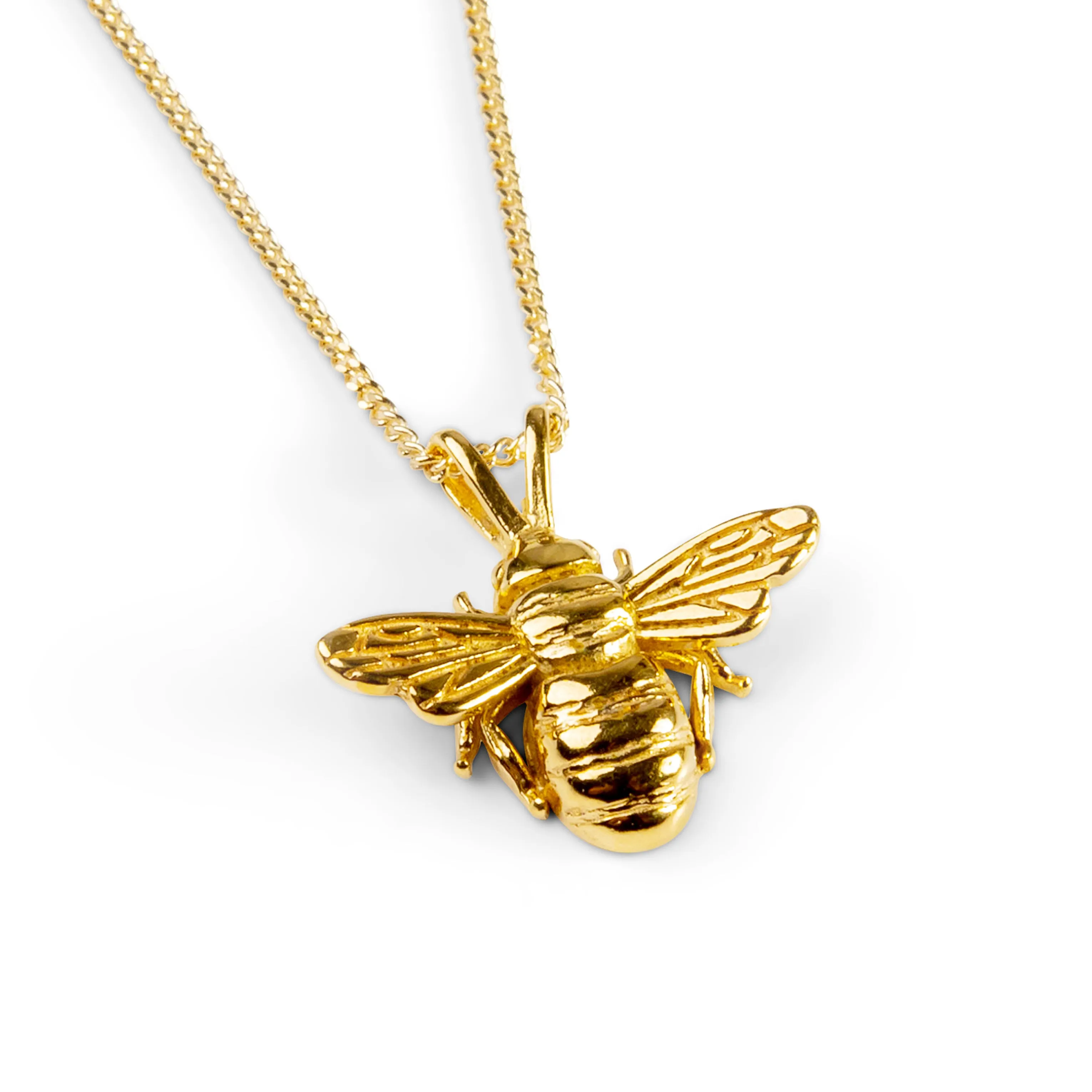 Cute Honey Bee Necklace in Silver with 24ct Gold sold by Henryka