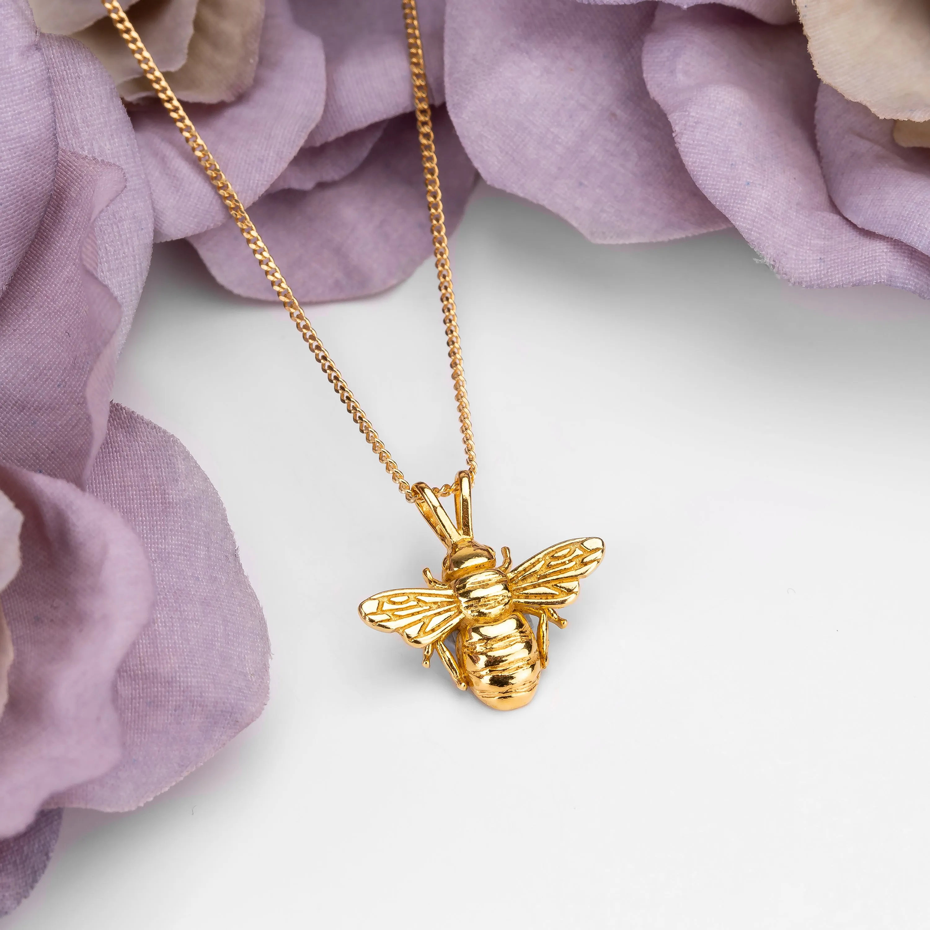 Cute Honey Bee Necklace in Silver with 24ct Gold sold by Henryka product image thumbnail 4