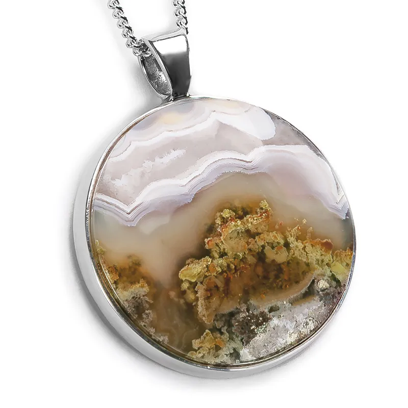 Fabulous Indonesian Moss Agate Necklace - Natural Designer Gemstone sold by Henryka