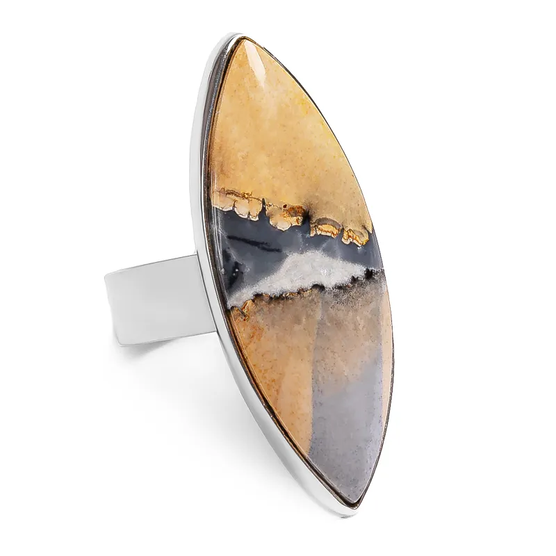 Indonesian Maligano Jasper Statement Ring - Designer Gemstone sold by Henryka