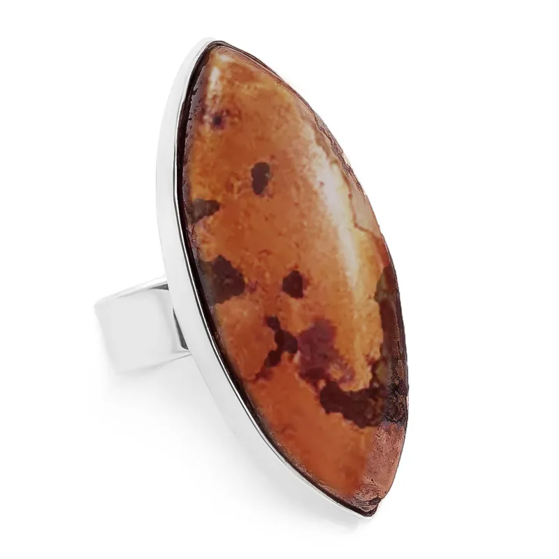 Copper in Dolomite Statement Ring - Designer Gemstone made by Henryka