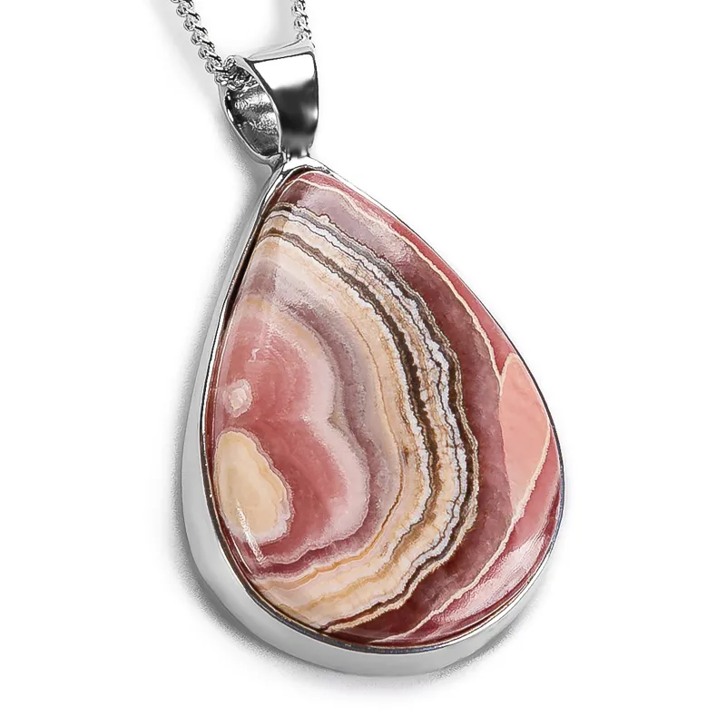 RHODOCHROSITE Necklace - Natural Designer Gemstone sold by Henryka