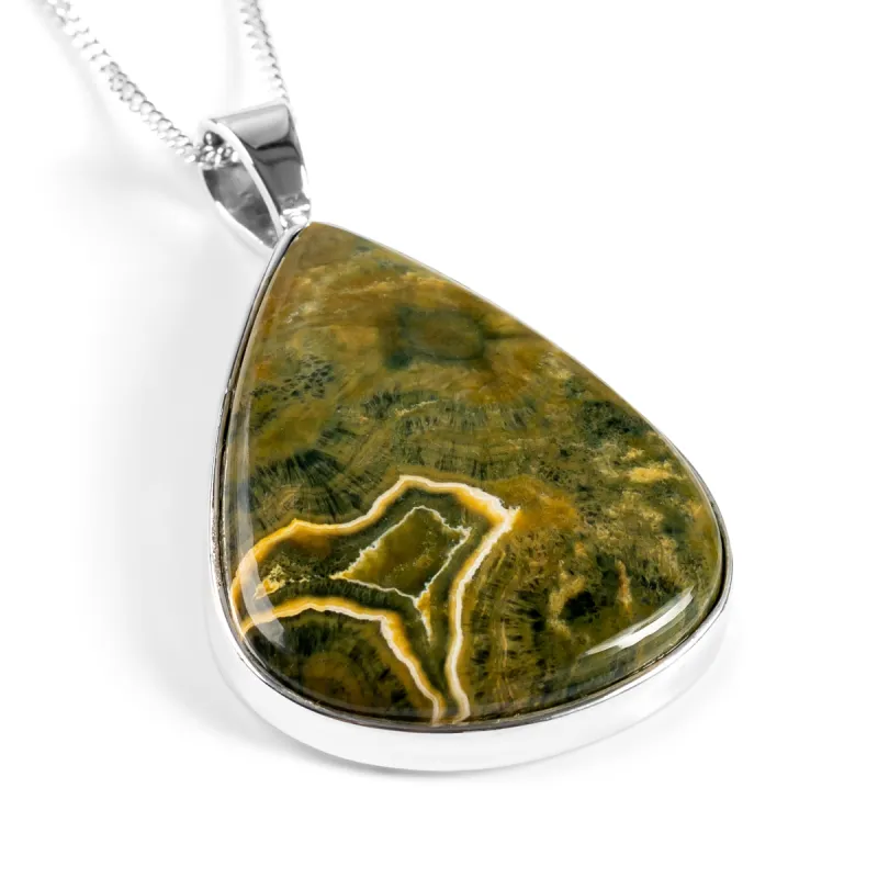 'Inspired by Monet' Indonesian Moss Agate Necklace - Natural Designer Gemstone sold by Henryka