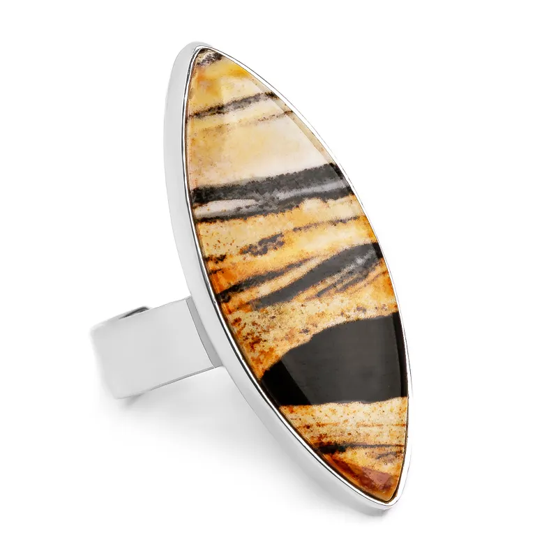 Indonesian Bumblebee Jasper Ring - Natural Designer Gemstone sold by Henryka