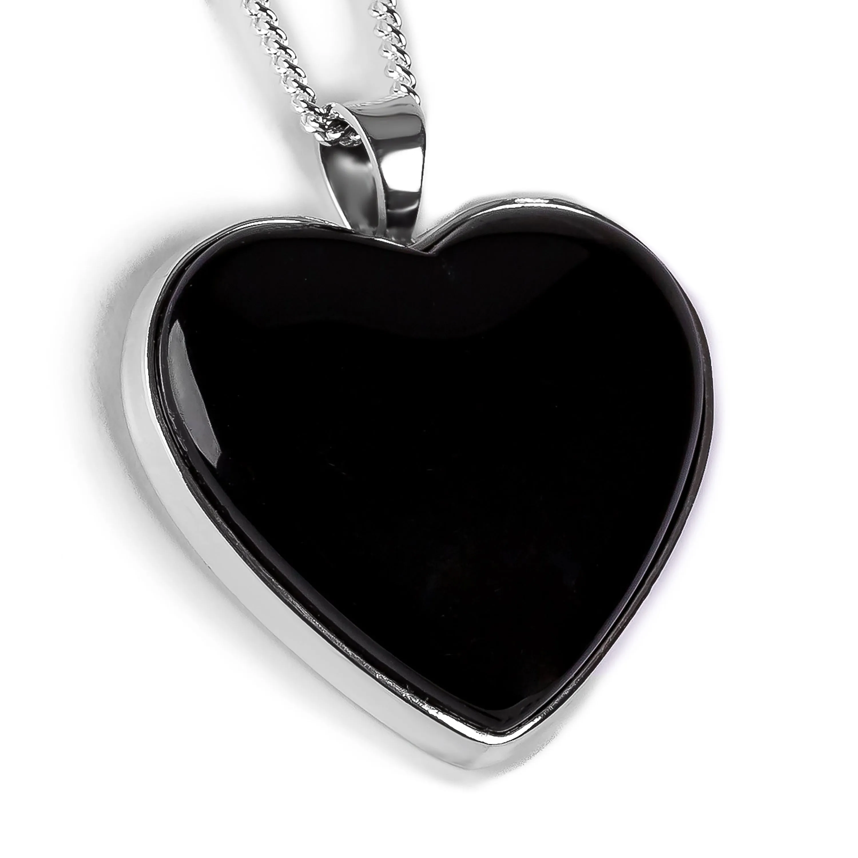 Heart Black Onyx Gemstone Necklace in 24ct Gold Plate - Natural Designer Gemstone sold by Henryka product image thumbnail 2