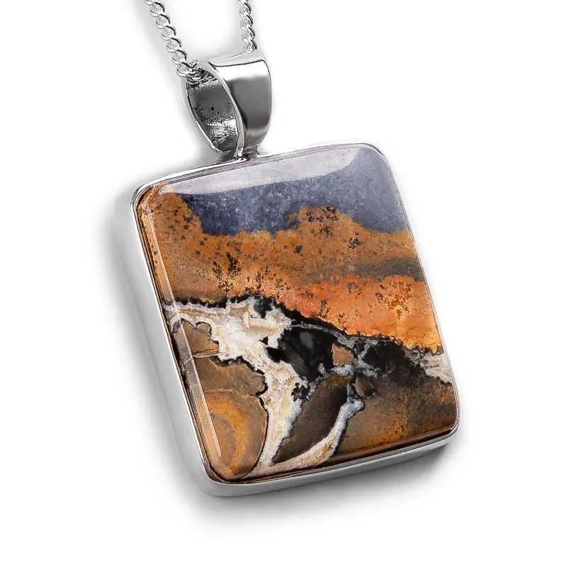 'Picture Perfect' Maligano Japer Necklace - Natural Designer Gemstone sold by Henryka