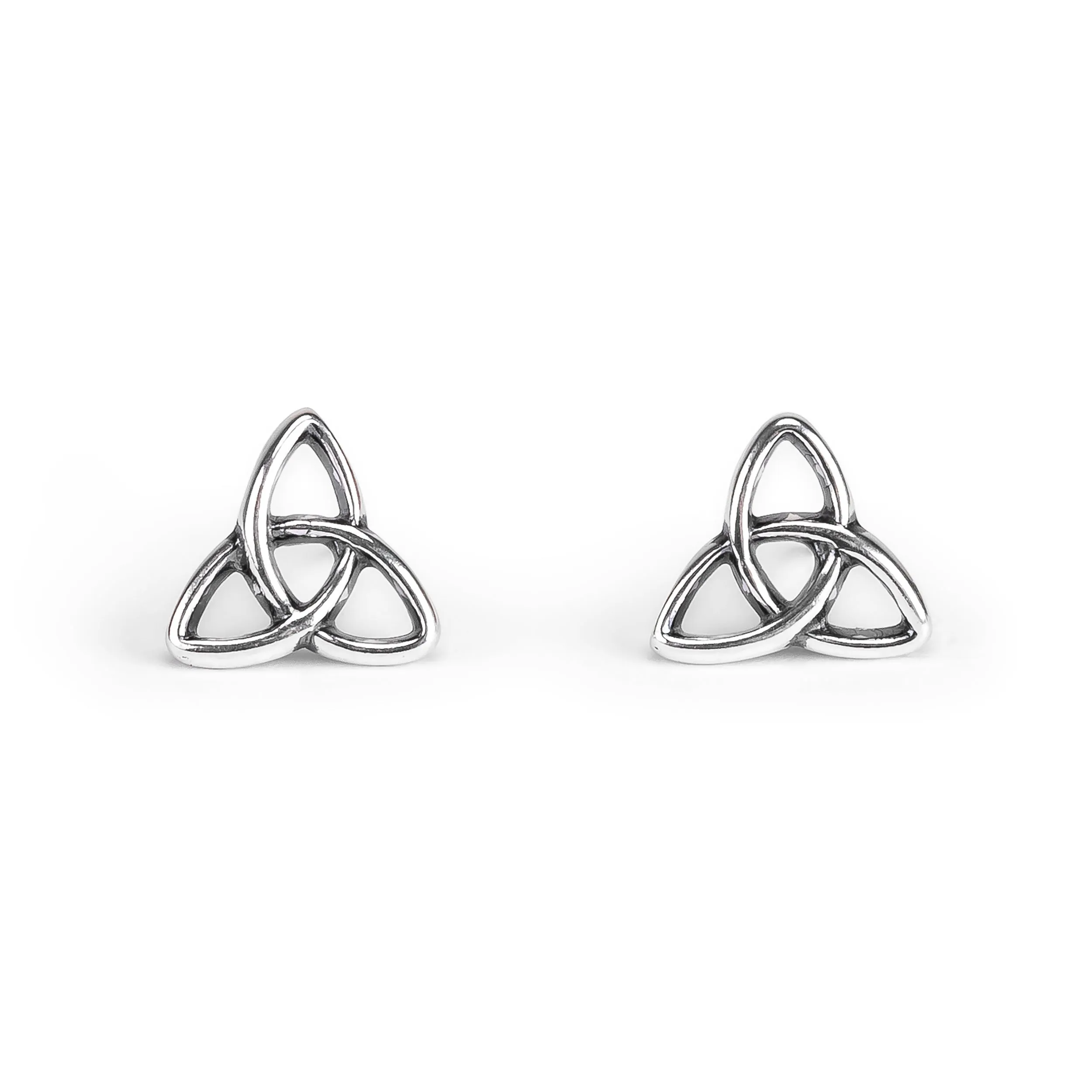 Celtic Knot Stud Earrings in Silver with 24ct Gold sold by Henryka product image thumbnail 4