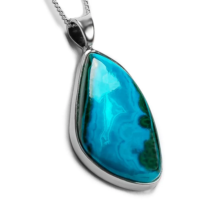 Azurite-Malachite Necklace - Natural Designer Gemstone sold by Henryka