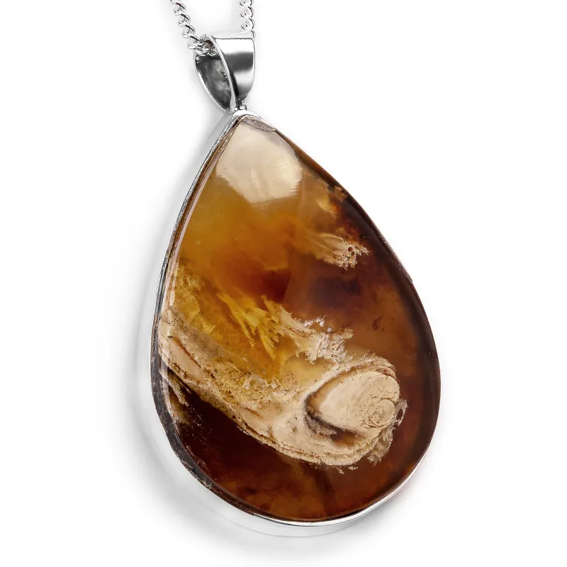 Genuine Indonesian Amber Necklace - Natural Designer Gemstone sold by Henryka