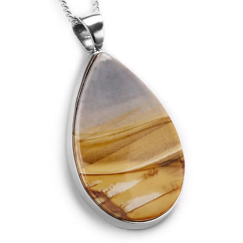 'Sahara Desert' Maligano Jasper Necklace - Natural Designer Gemstones sold by Henryka