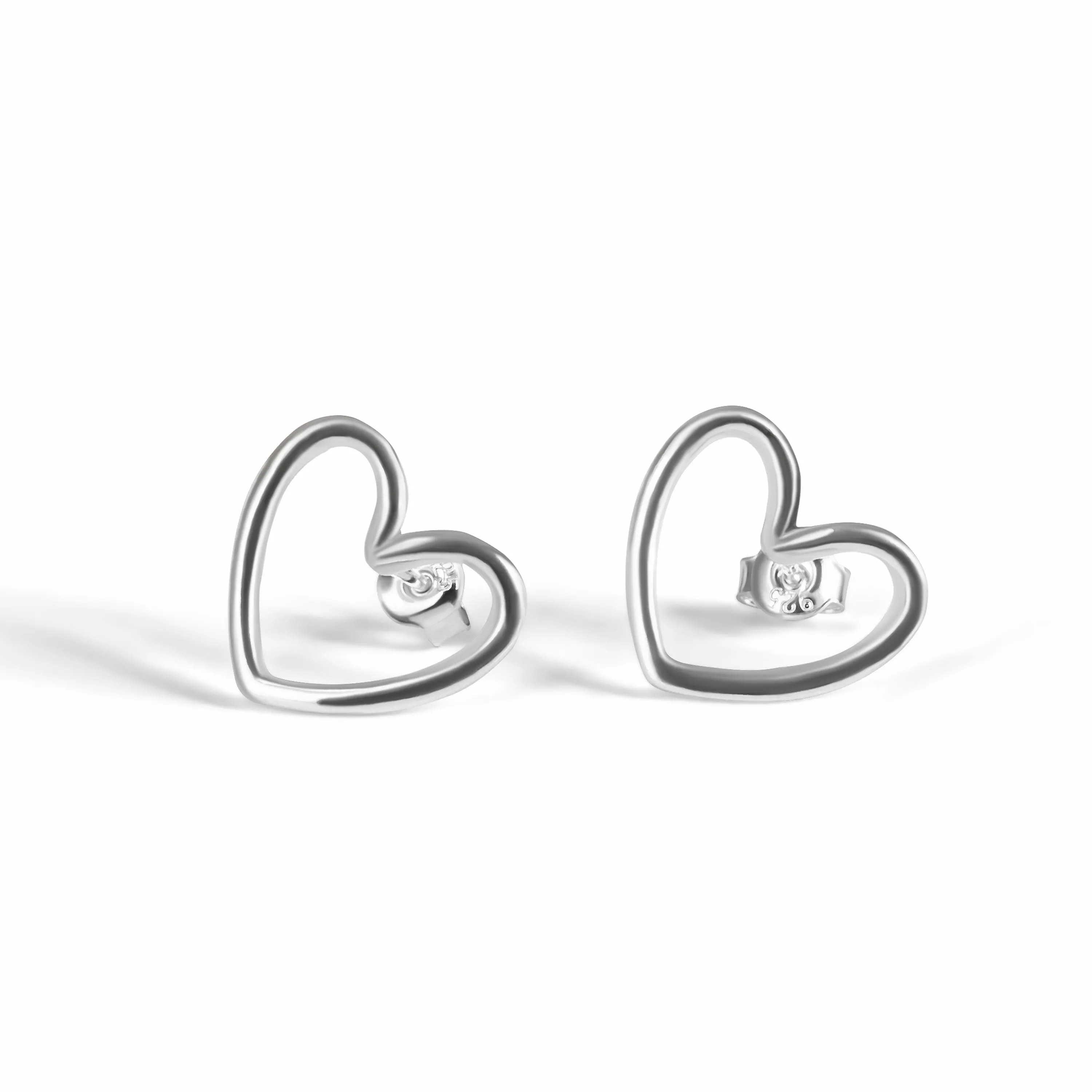 Open Heart Earrings in Sterling Silver sold by Henryka