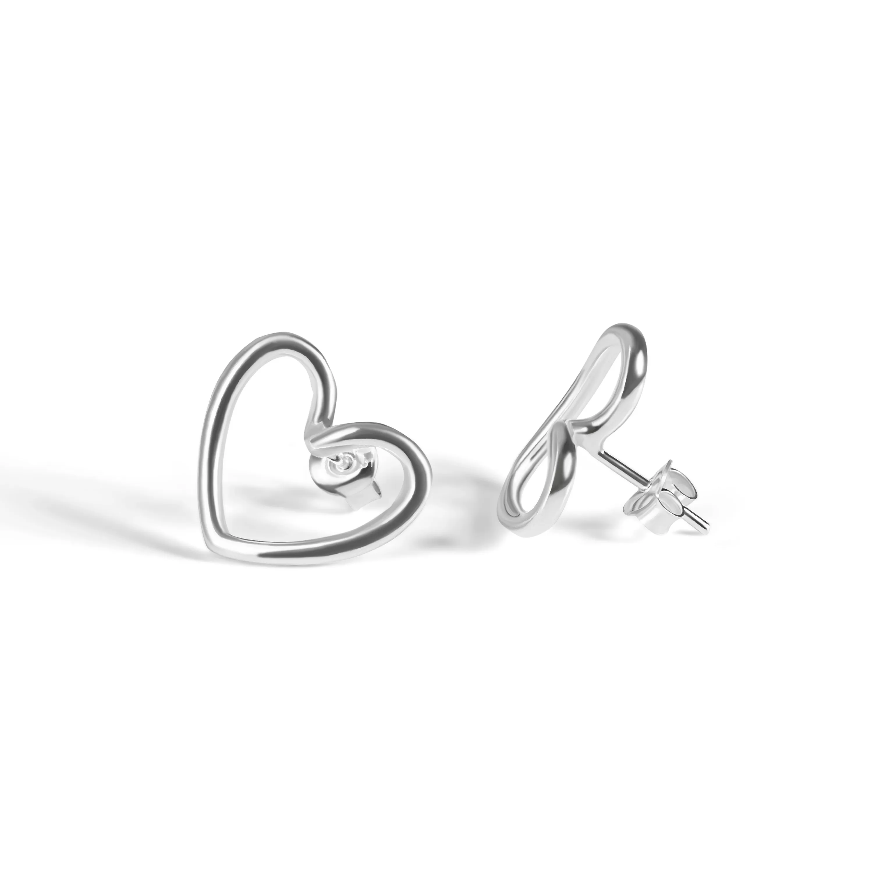 Open Heart Earrings in Sterling Silver sold by Henryka product image thumbnail 3