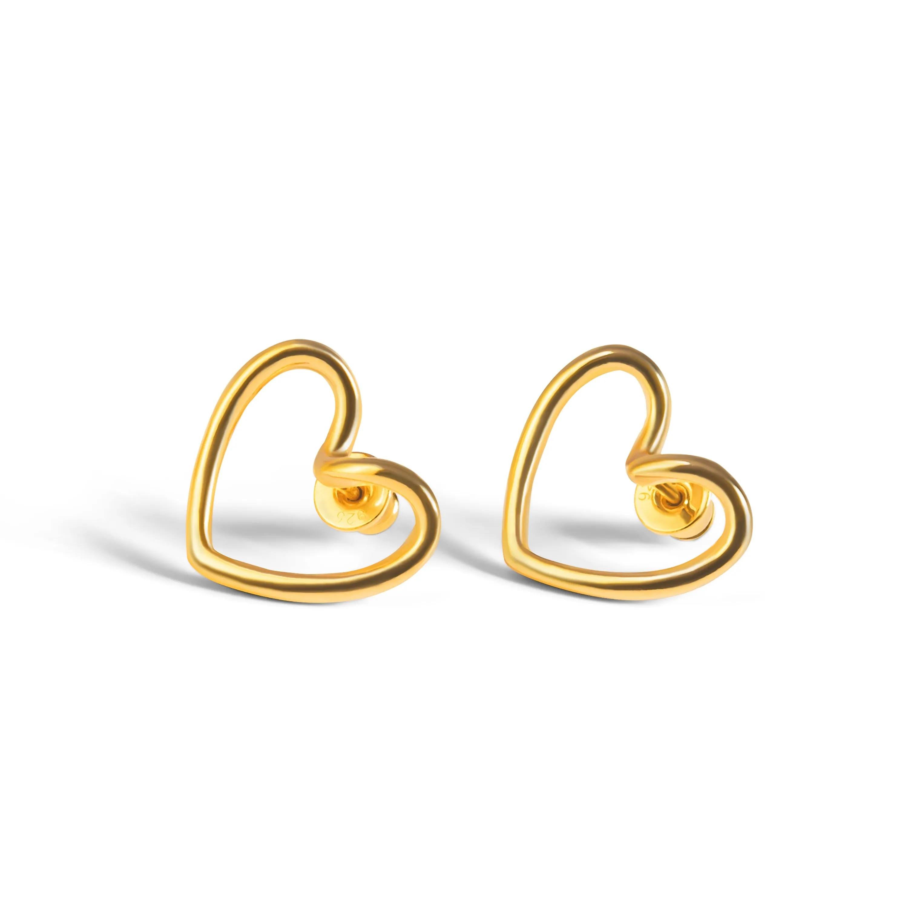 Open Heart Earrings in Sterling Silver sold by Henryka product image thumbnail 4