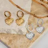 Textured Heart Hoop Earrings Sterling Silver sold by Henryka