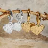 Textured Heart Hoop Earrings Sterling Silver sold by Henryka