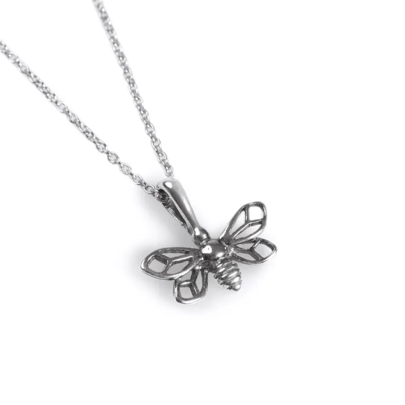 FREE GIFT | Miniature Bumble Bee Necklace in Silver sold by Henryka