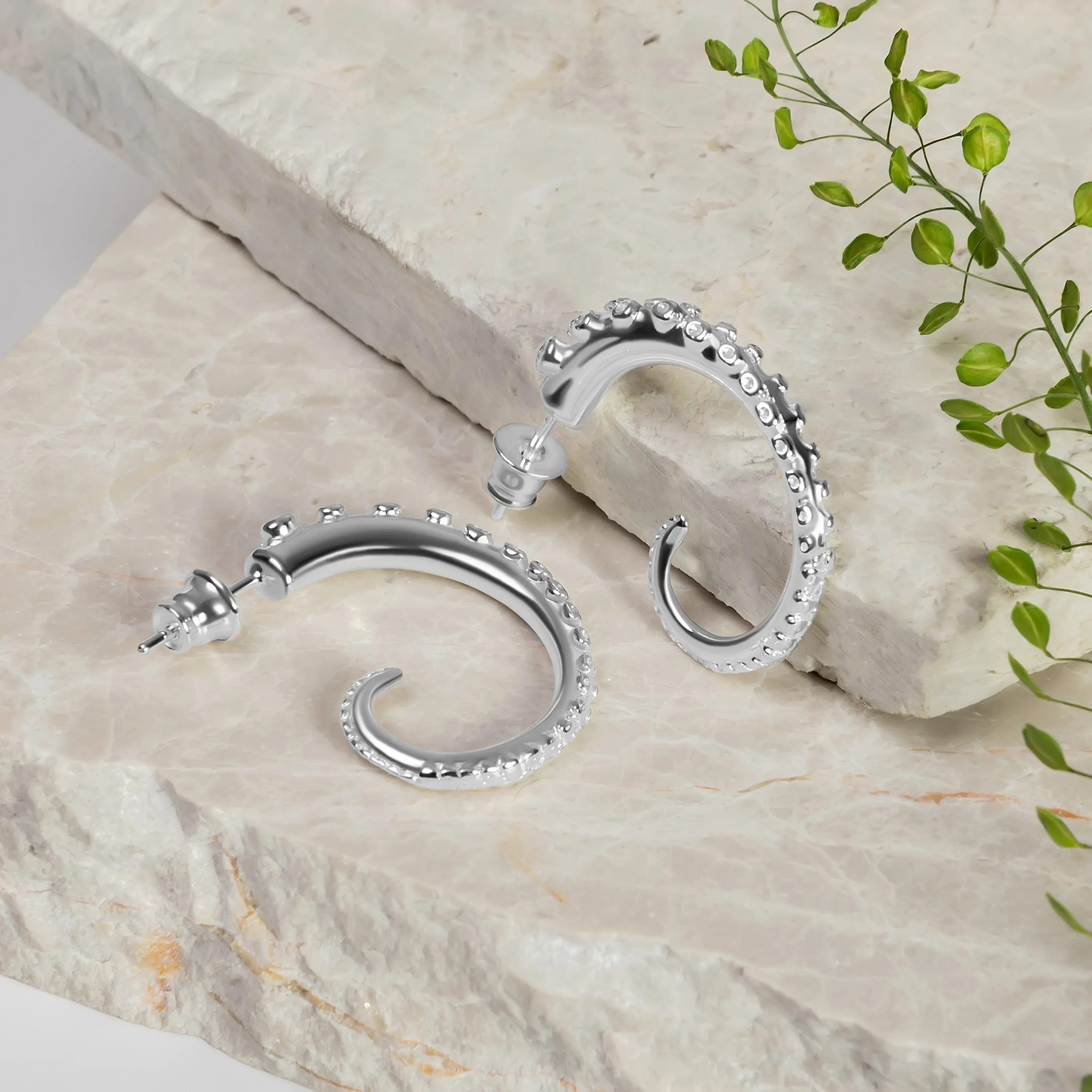 Octopus Tentacle Earrings in Sterling Silver sold by Henryka product image thumbnail 3