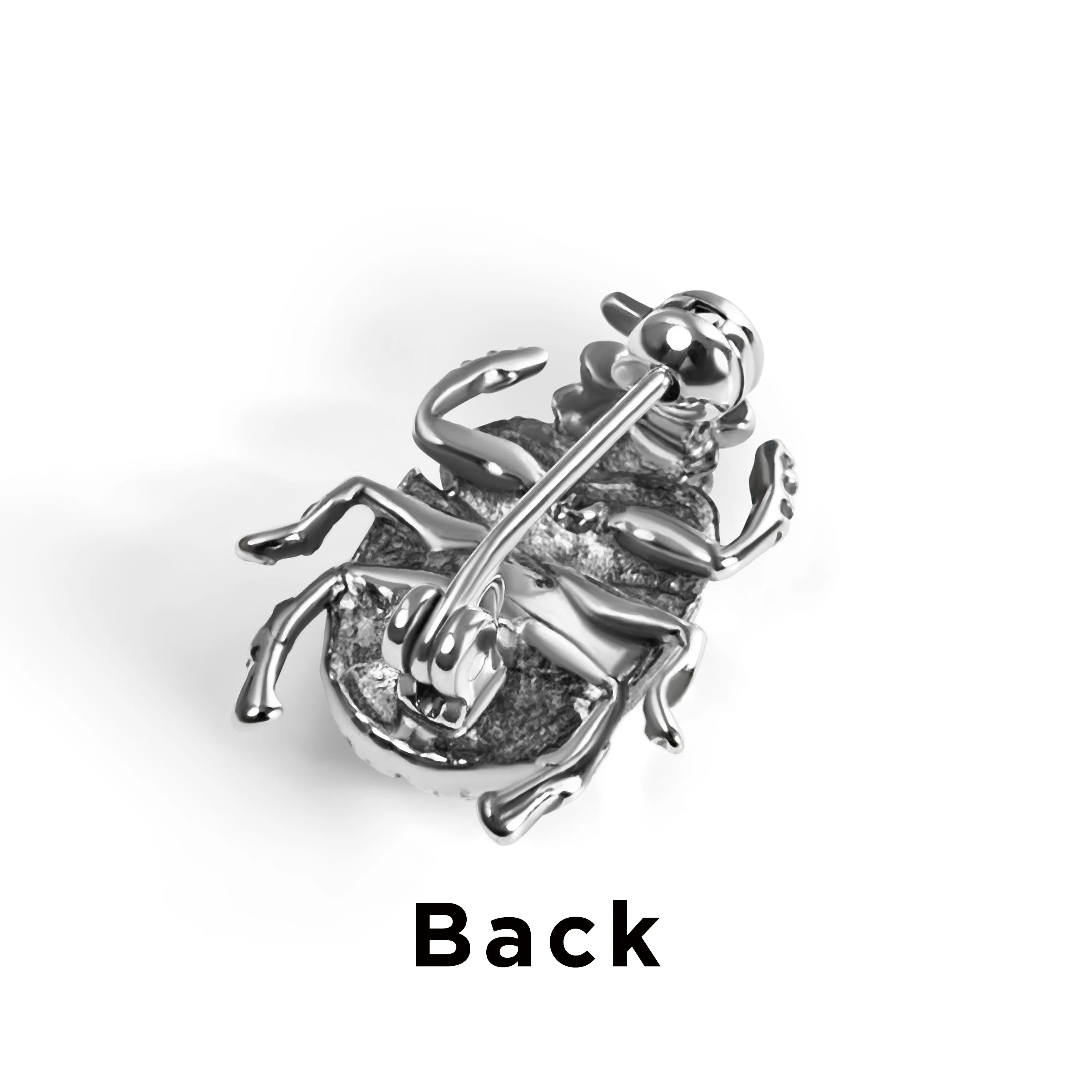 Egyptian Scarab Beetle Brooch in Sterling Silver sold by Henryka product image thumbnail 3
