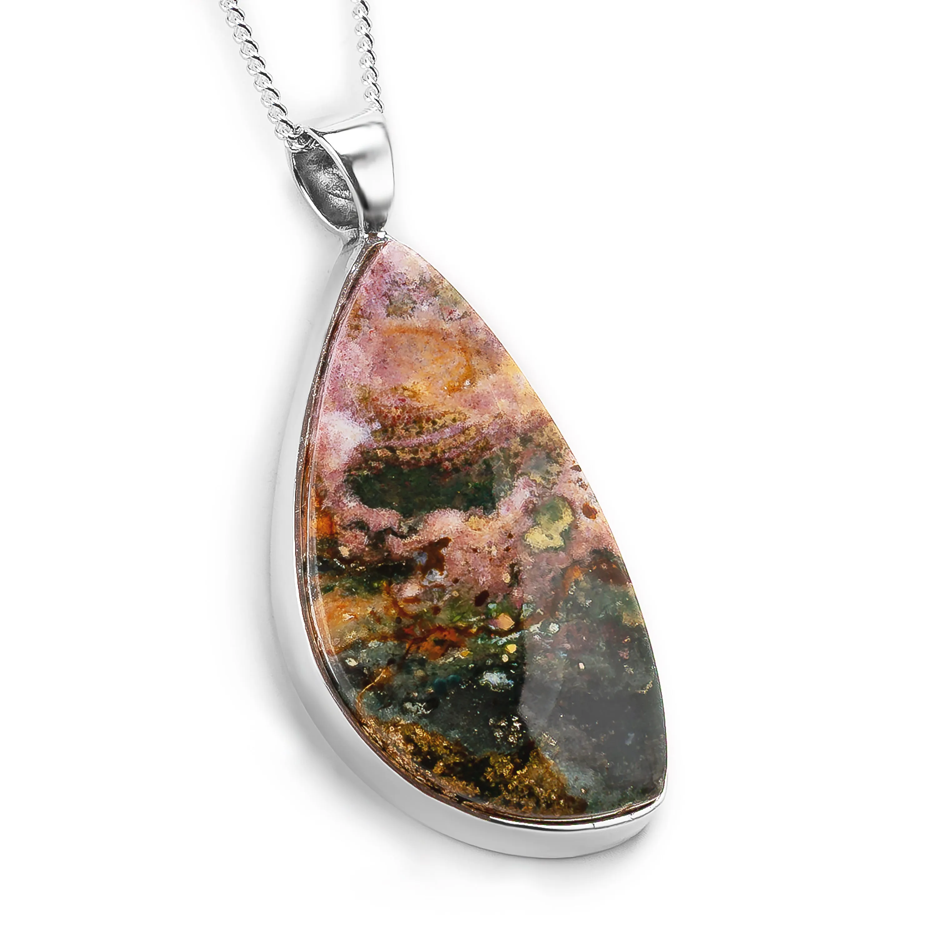 'Malvern Hills' Opalized Petrified Wood Necklace - Natural Designer Gemstone sold by Henryka