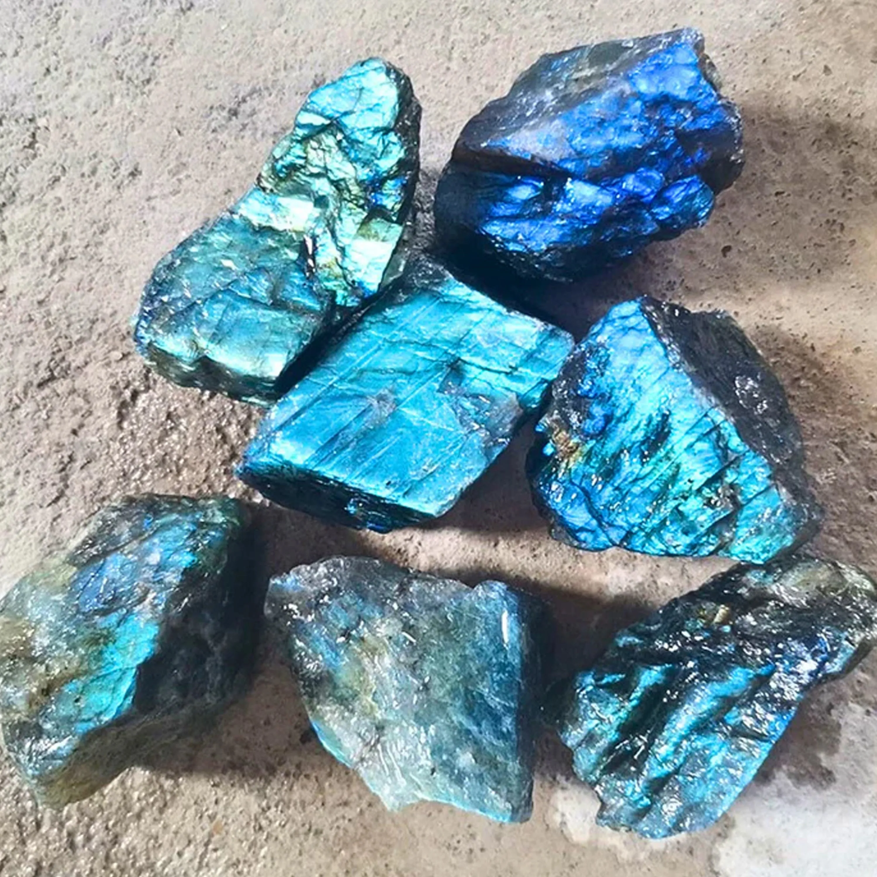 Perfect Deep Blue Flash Labradorite Statement Ring - Natural Designer Gemstone sold by Henryka product image thumbnail 2