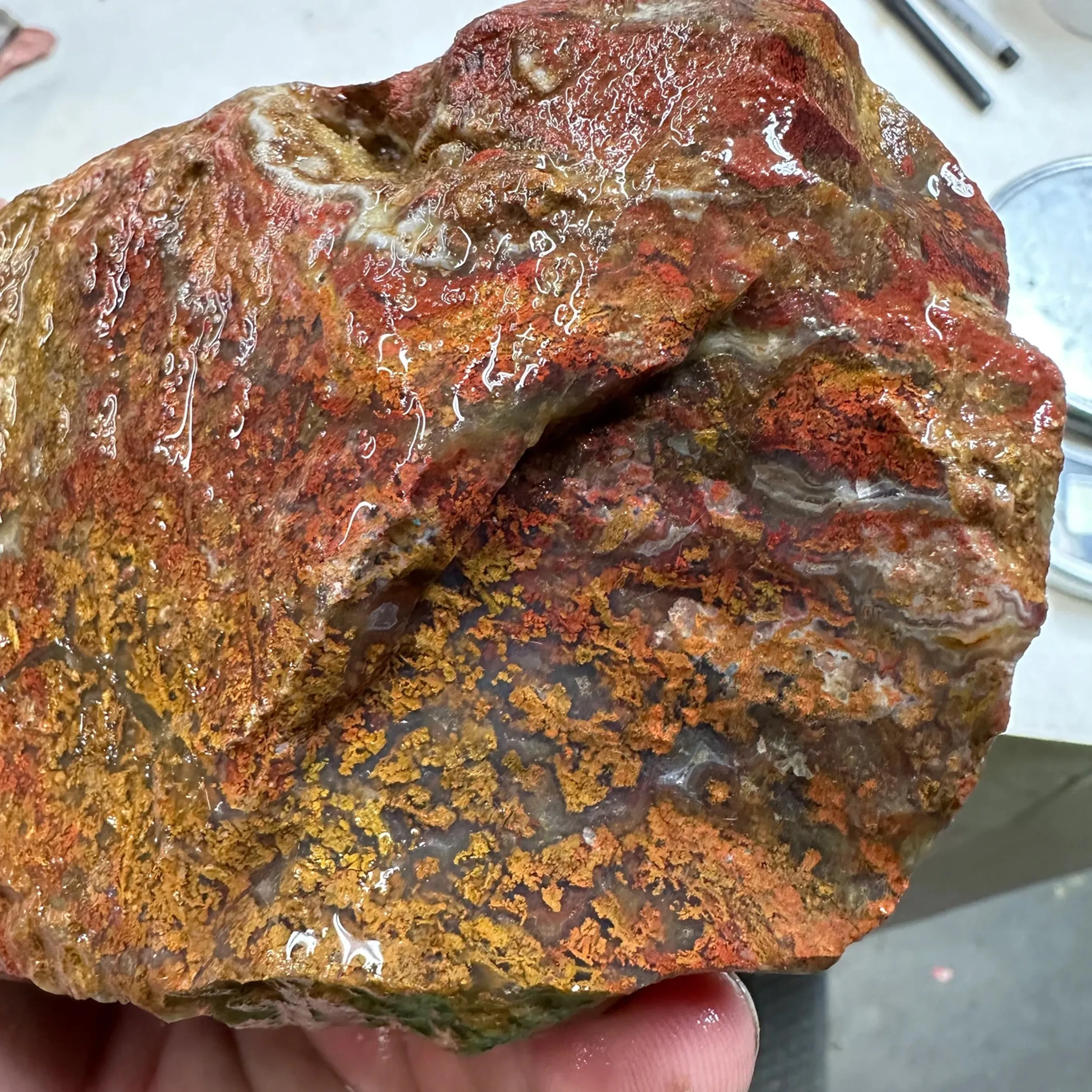 'Forgotten Meadows' Scenic Indonesian Moss Agate Necklace - Natural Designer Gemstone sold by Henryka product image thumbnail 2