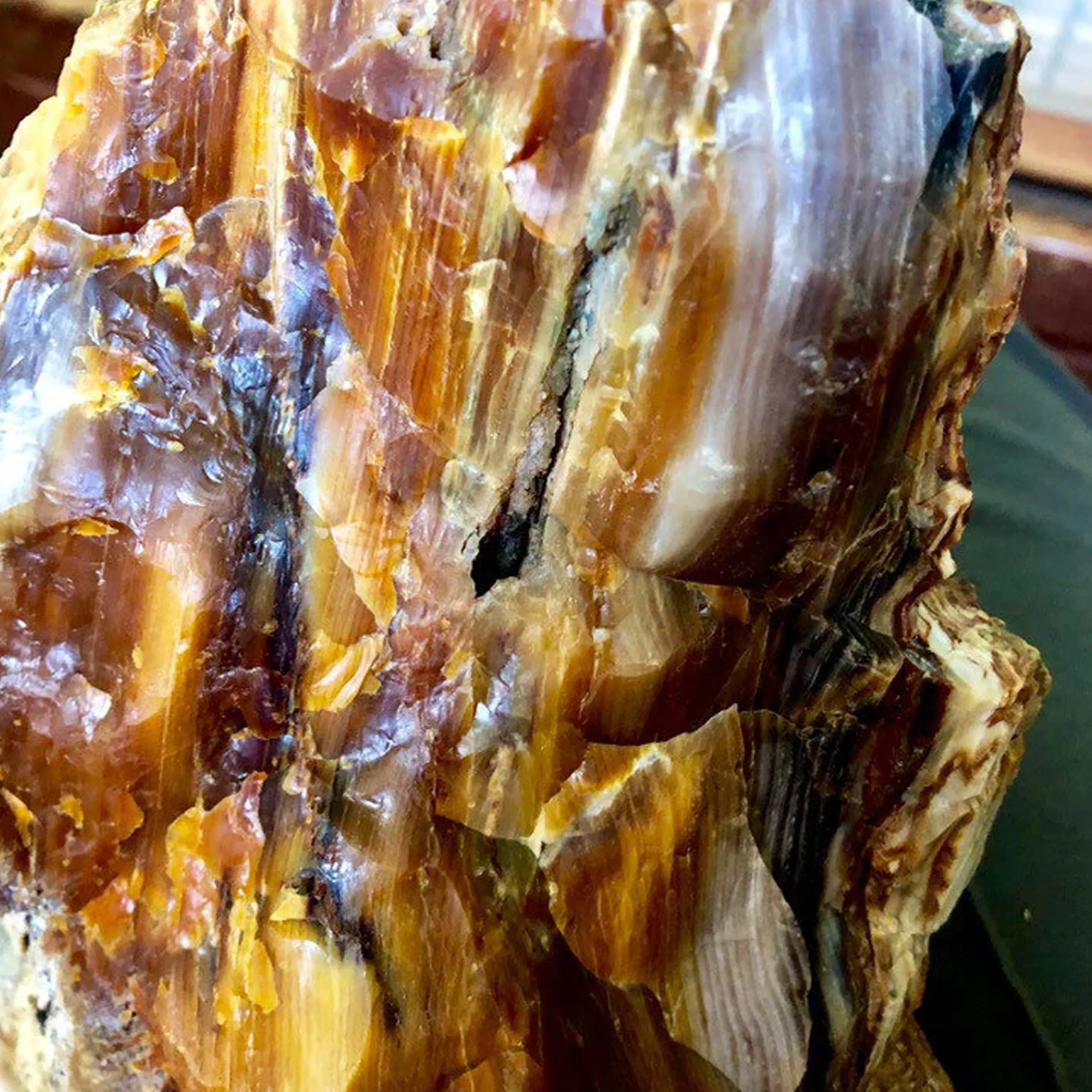 'Sunrise' Opalized Petrified Wood Necklace - Natural Designer Gemstone sold by Henryka product image thumbnail 2