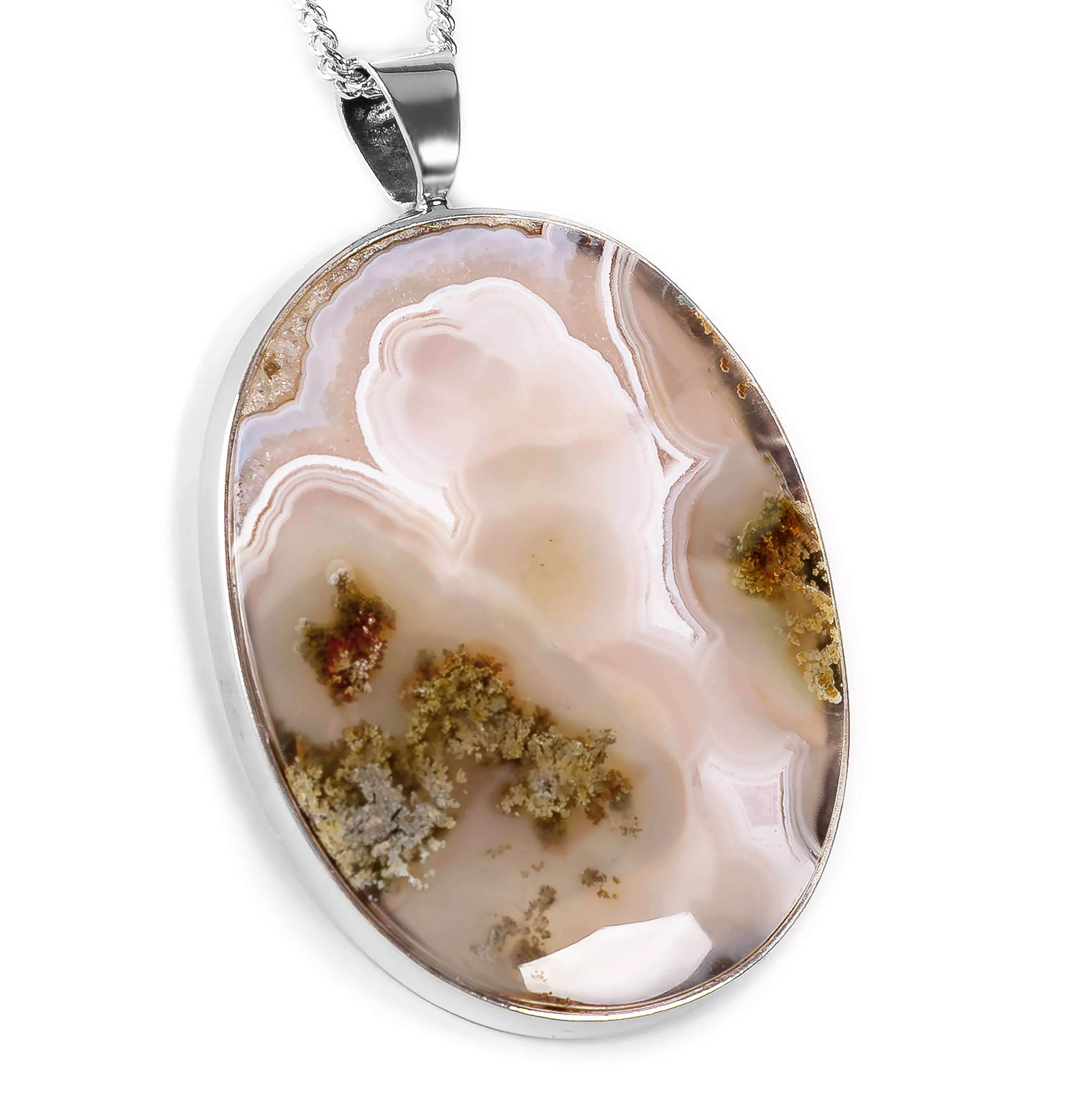 GRAND Indonesian Moss Agate Necklace - Natural Designer Gemstone sold by Henryka