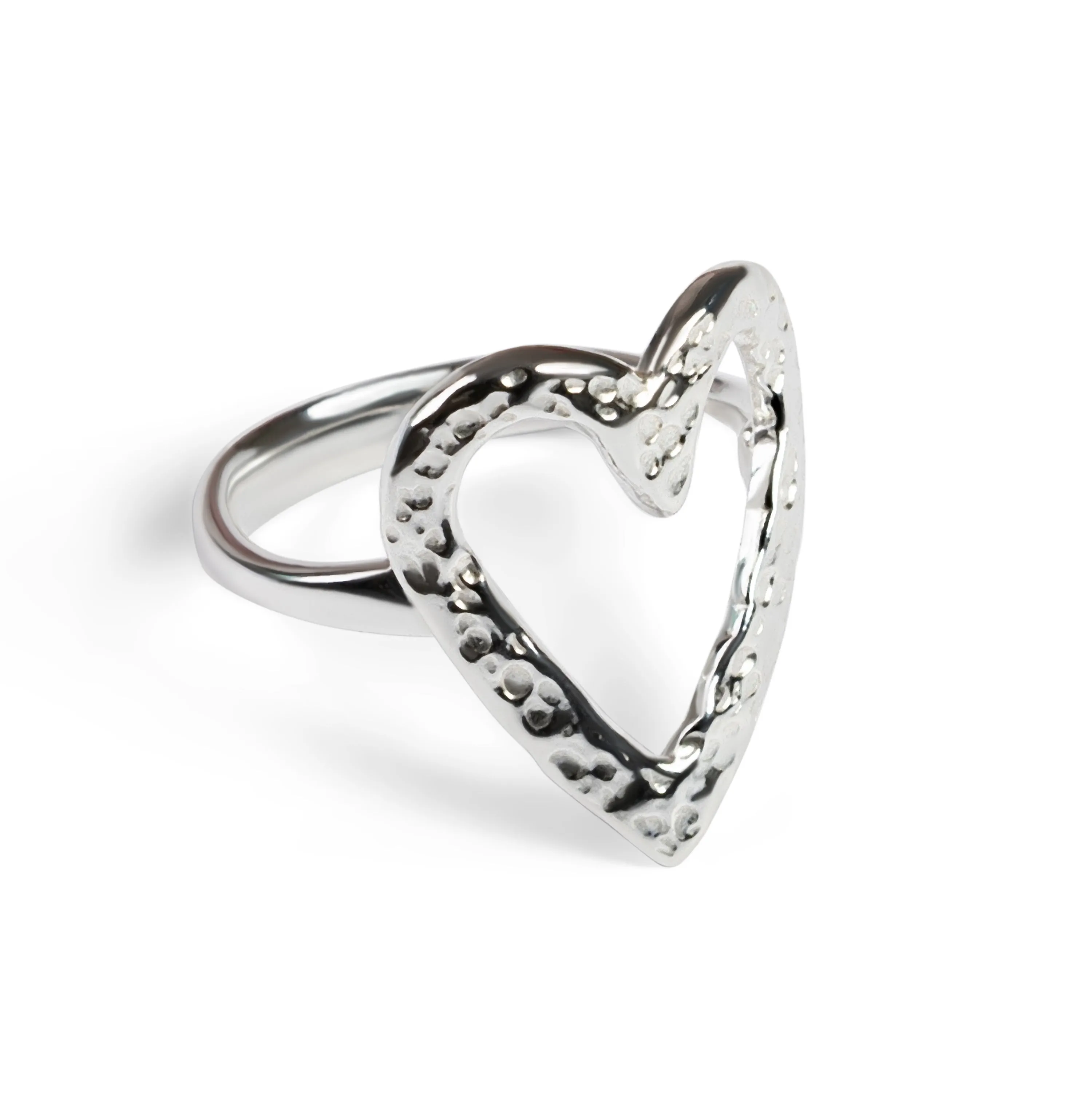 Open Heart Ring in Sterling Silver with 24ct Gold sold by Henryka product image thumbnail 5