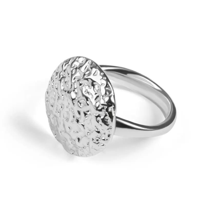Textured Circle Ring in Sterling Silver sold by Henryka