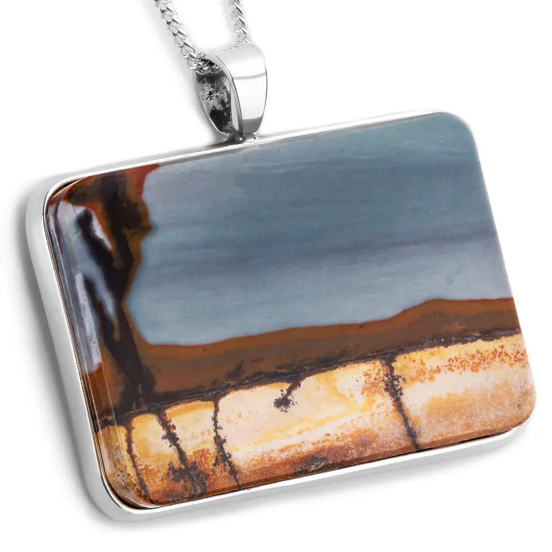 'Peaceful Night' Cherry Creek Jasper Necklace - Stunning Natural Designer Gemstone sold by Henryka