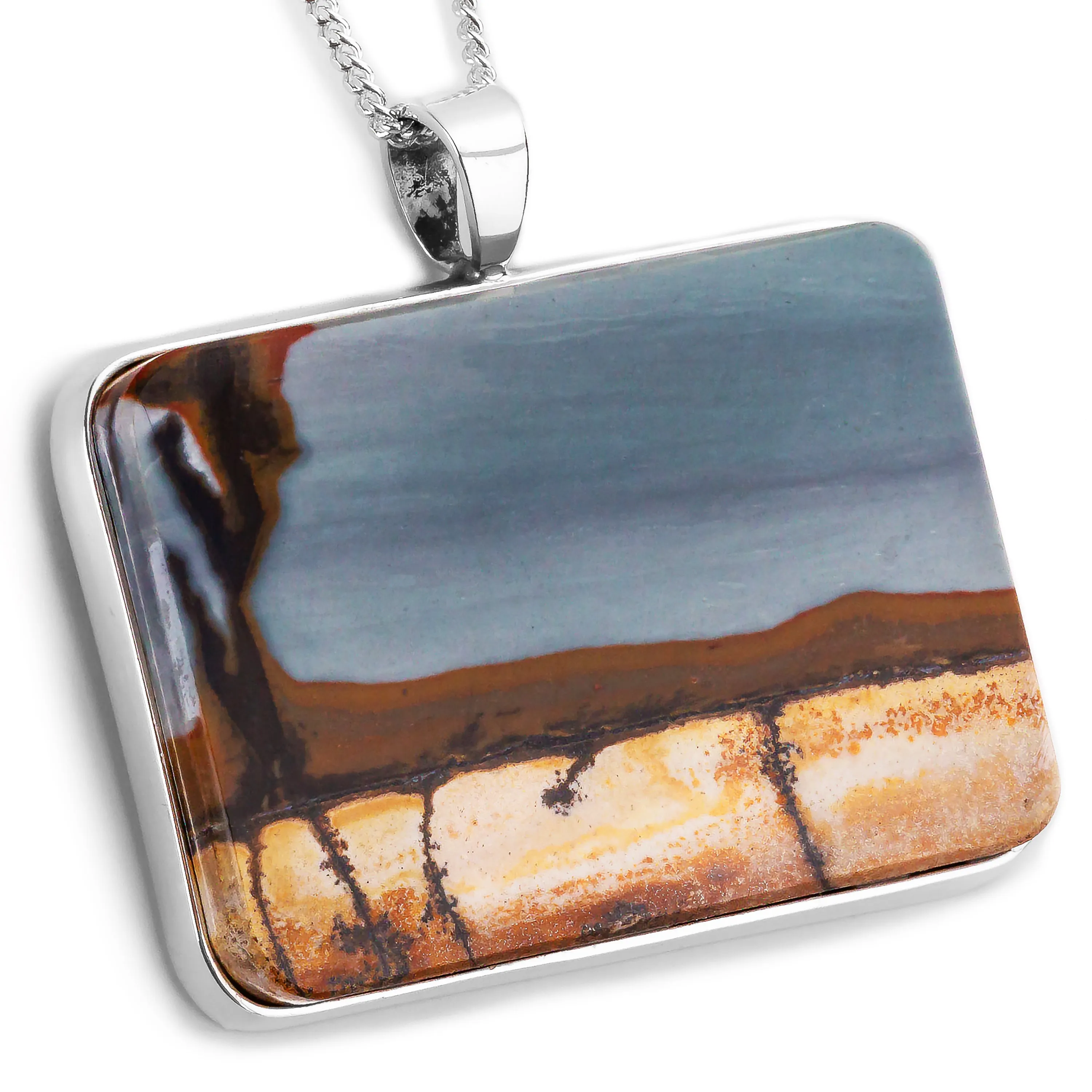 'Peaceful Night' Cherry Creek Jasper Necklace - Stunning Natural Designer Gemstone sold by Henryka