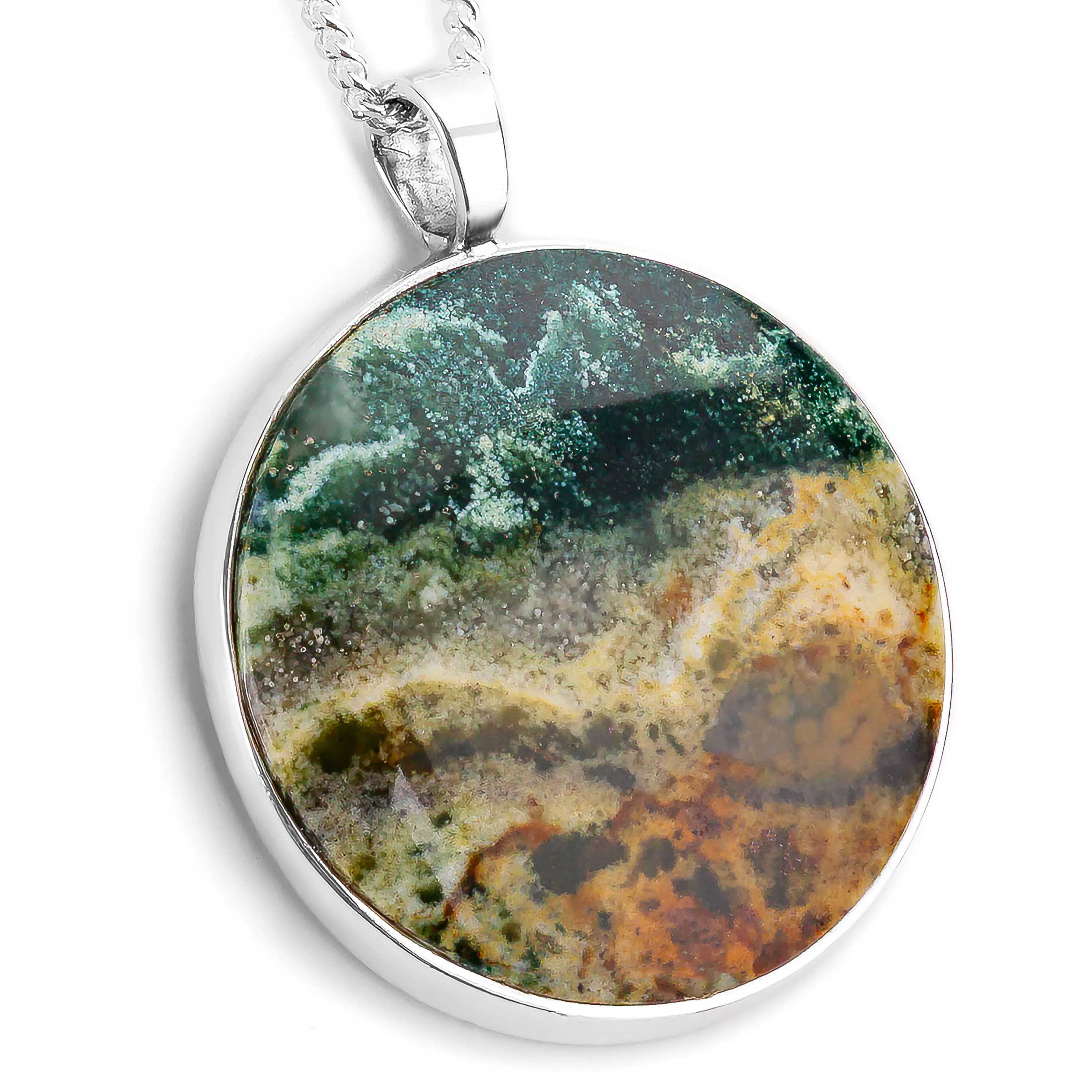 'Stormy Waters' Opalized Petrified Wood Necklace - Natural Designer Gemstone sold by Henryka