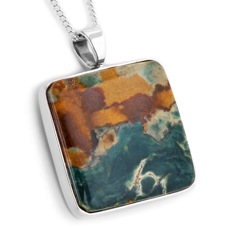 'Force of the Ocean' Opalized Petrified Wood Necklace - Natural Designer Gemstone sold by Henryka